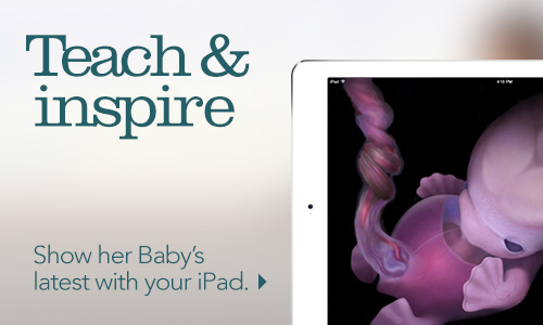 Teach and inspire. Show her Baby's latest with your tablet.