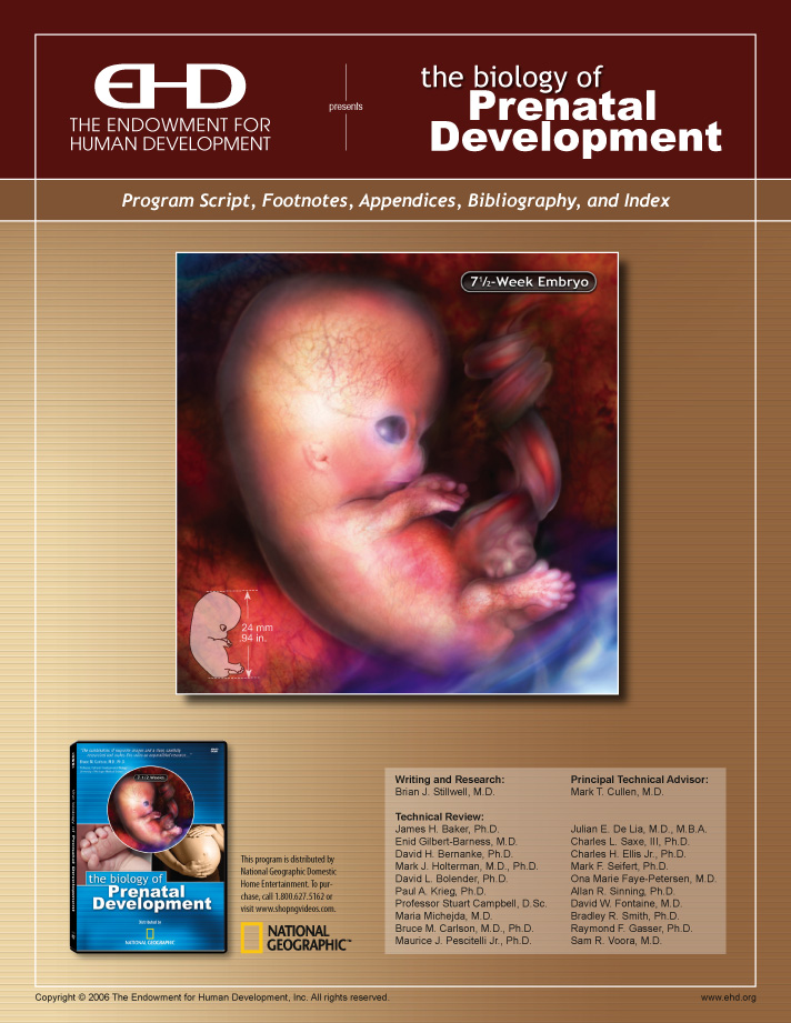 Documentation Center For The Biology Of Prenatal Development Dvd